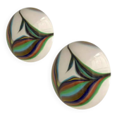 White Murano Glass Wall Lights by Simoeng – Set of Two