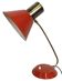 Lampe de table rouge vintage, années 1970