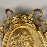 Pair of carved wooden medallions Louis XVI, 18th century