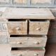 Commode 4 tiroirs en teck birman cérusé blanc