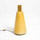 Large 1990s postmodern design floor or table lamp made of colored glass