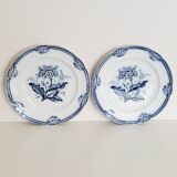2 old Moss Rose J. Ridsway English porcelain plates