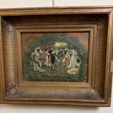 Romantic oil painting on panel from the 19th century