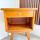 Vintage compass leg bedside table
