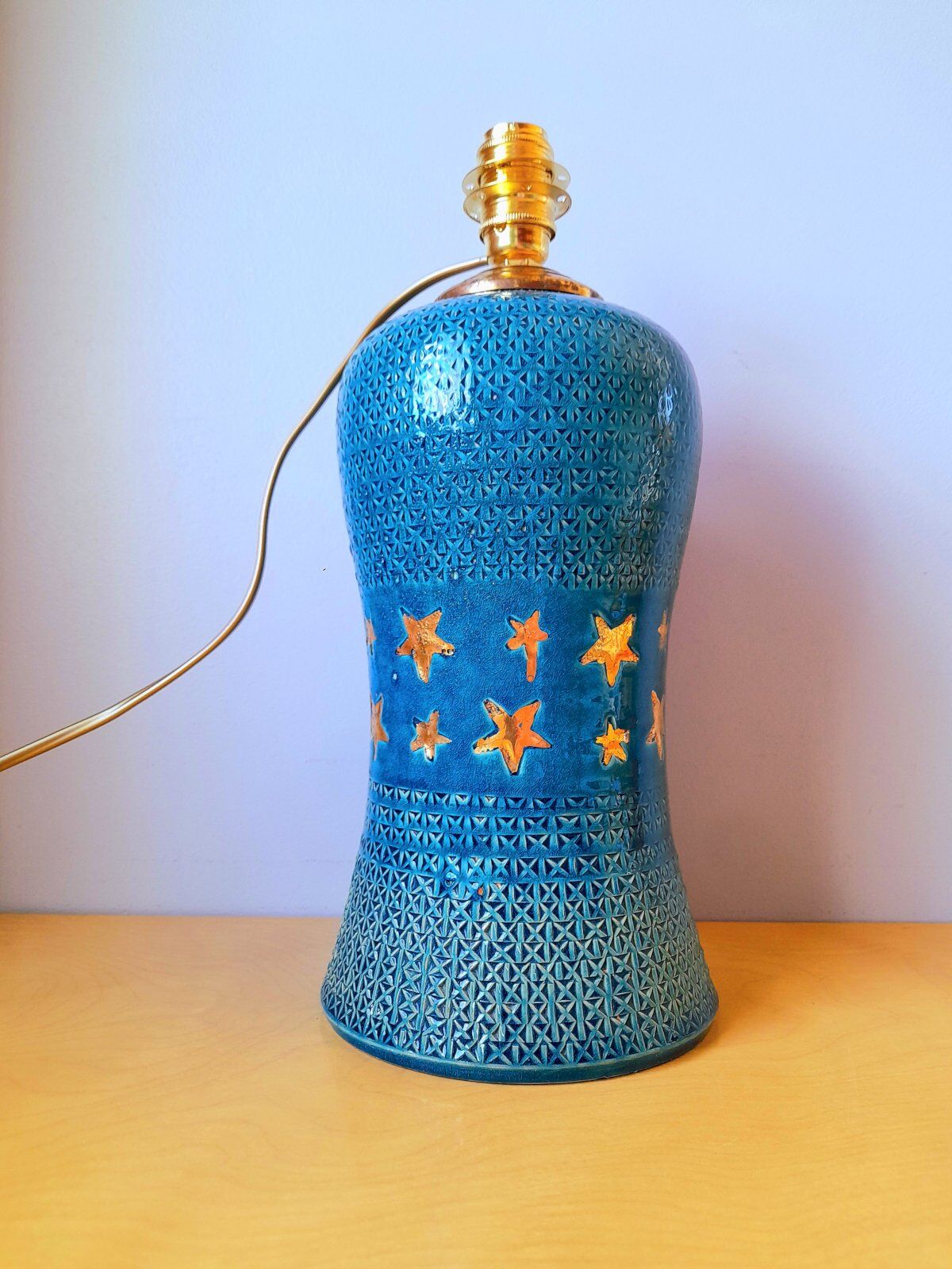 Starry ceramic lamp A. Rousset 1950