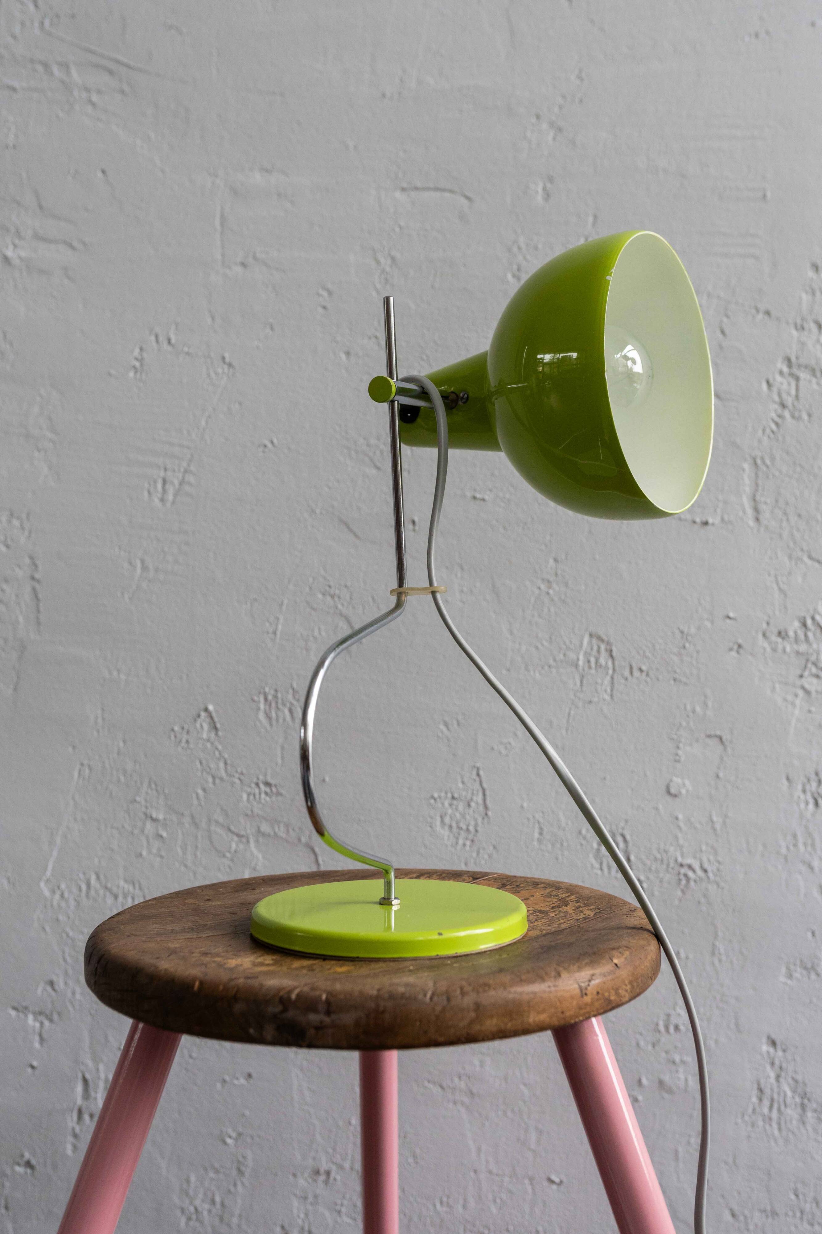 Vintage Green Czechoslovak Table Lamp By Lidokov, 1970s