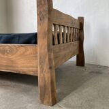 Brutalist Aranjou elm bed