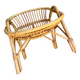 Bureau et fauteuil enfant en rotin vintage