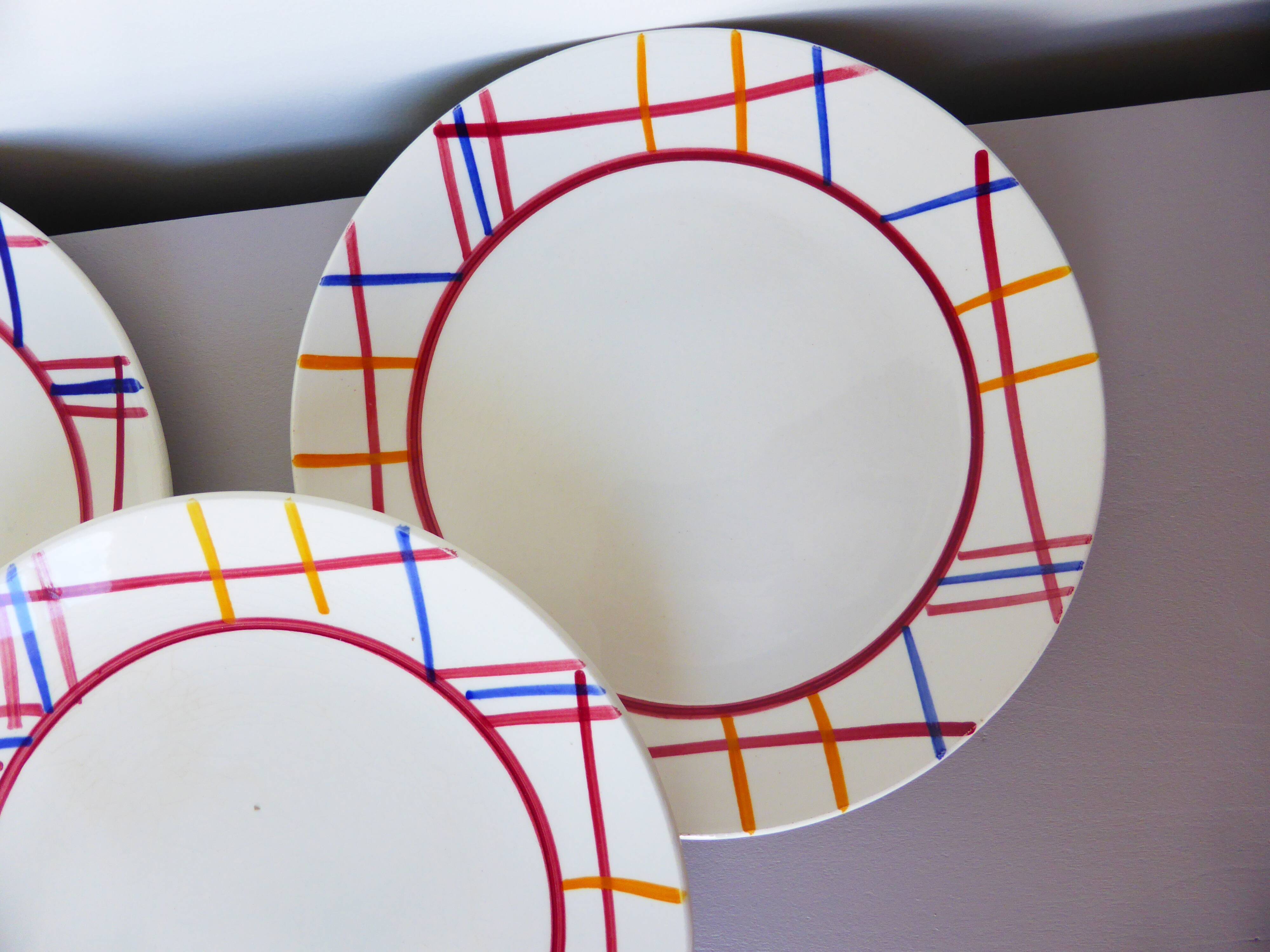 4 serving plates from the Gien Malvina model 2008167