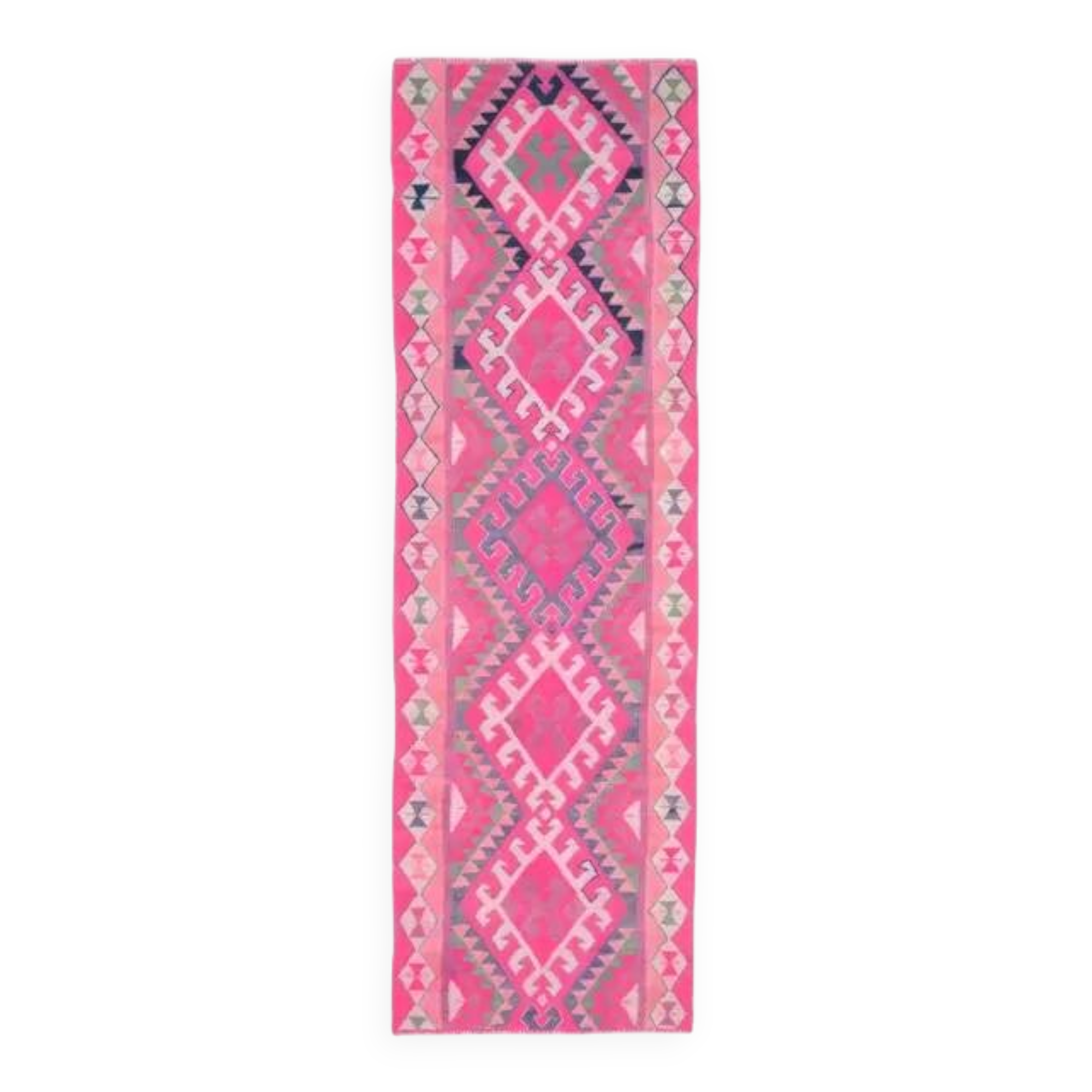 Tapis vintage turc en laine et coton noué à la main, années 1970