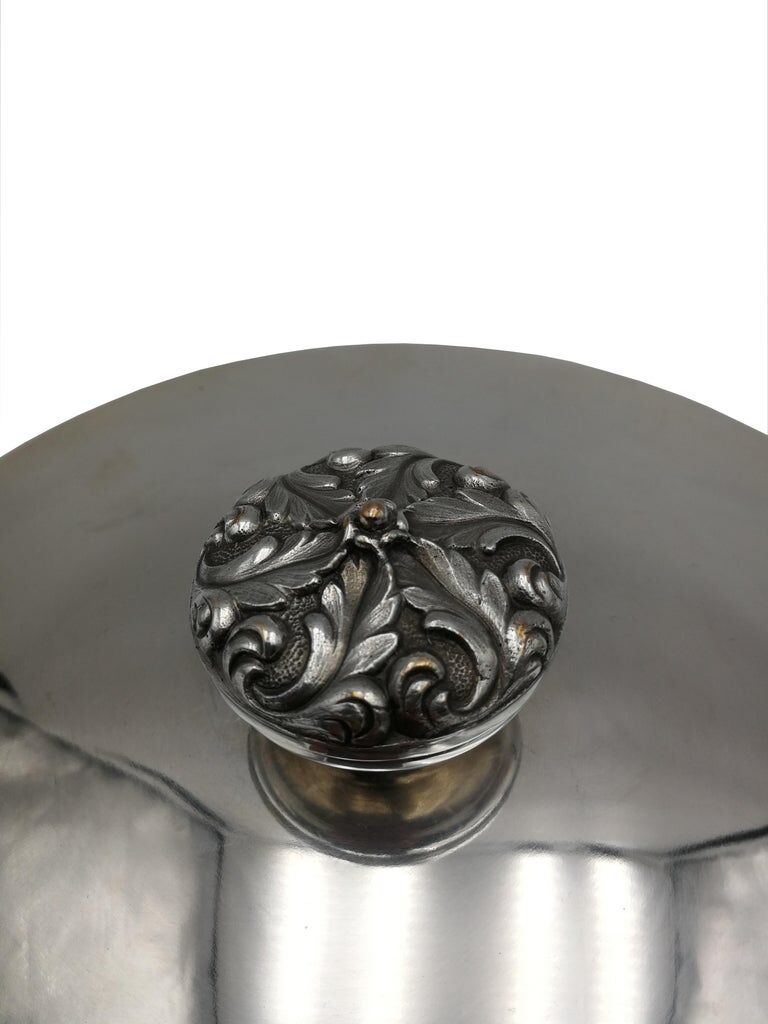 Set of 8 service pieces in silver metal Bruno Wiskemann style Louis XV 20th century