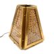 Ensemble de 2 lampes régence hollywoodiennes en laiton et paille viennoise, Italie 60's / 70's