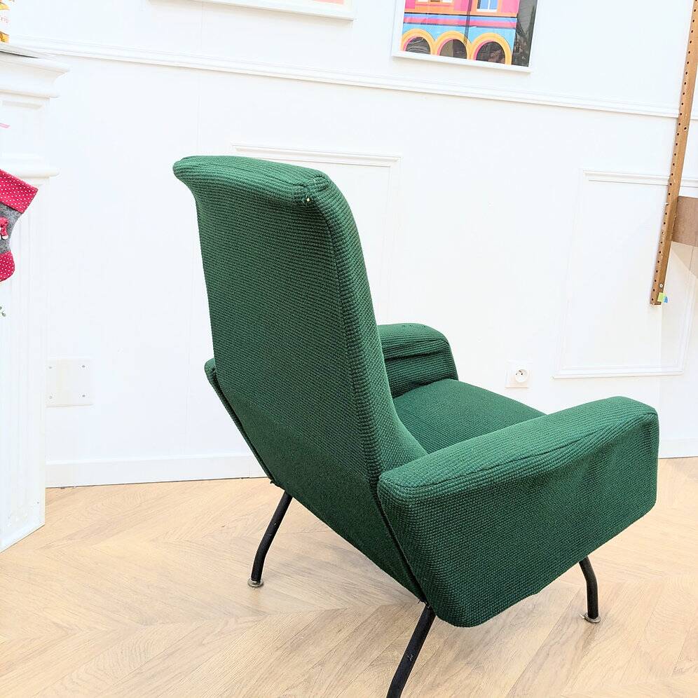 Vintage green modernist armchair