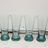 Former Pastis Service in Green Textured Glass