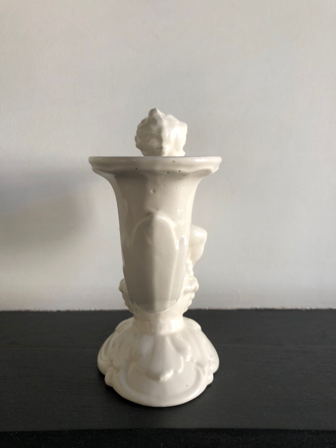 Antique porcelain candlestick