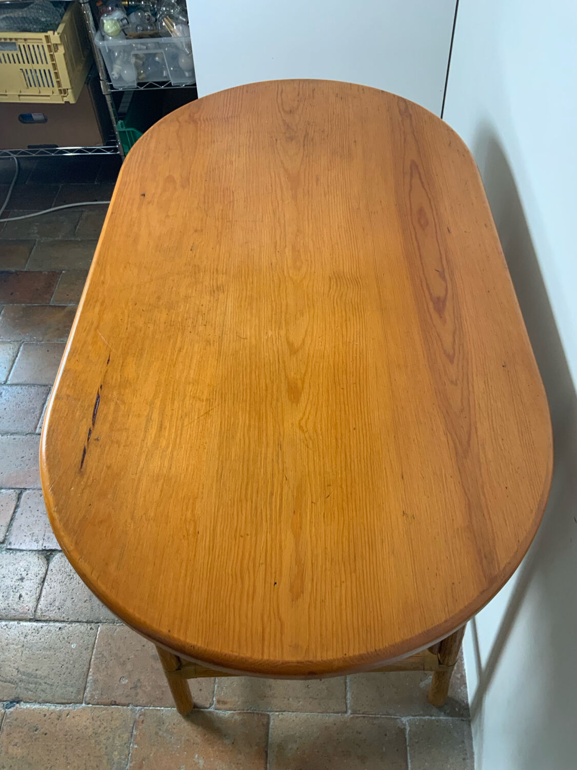 Console en rotin 70’