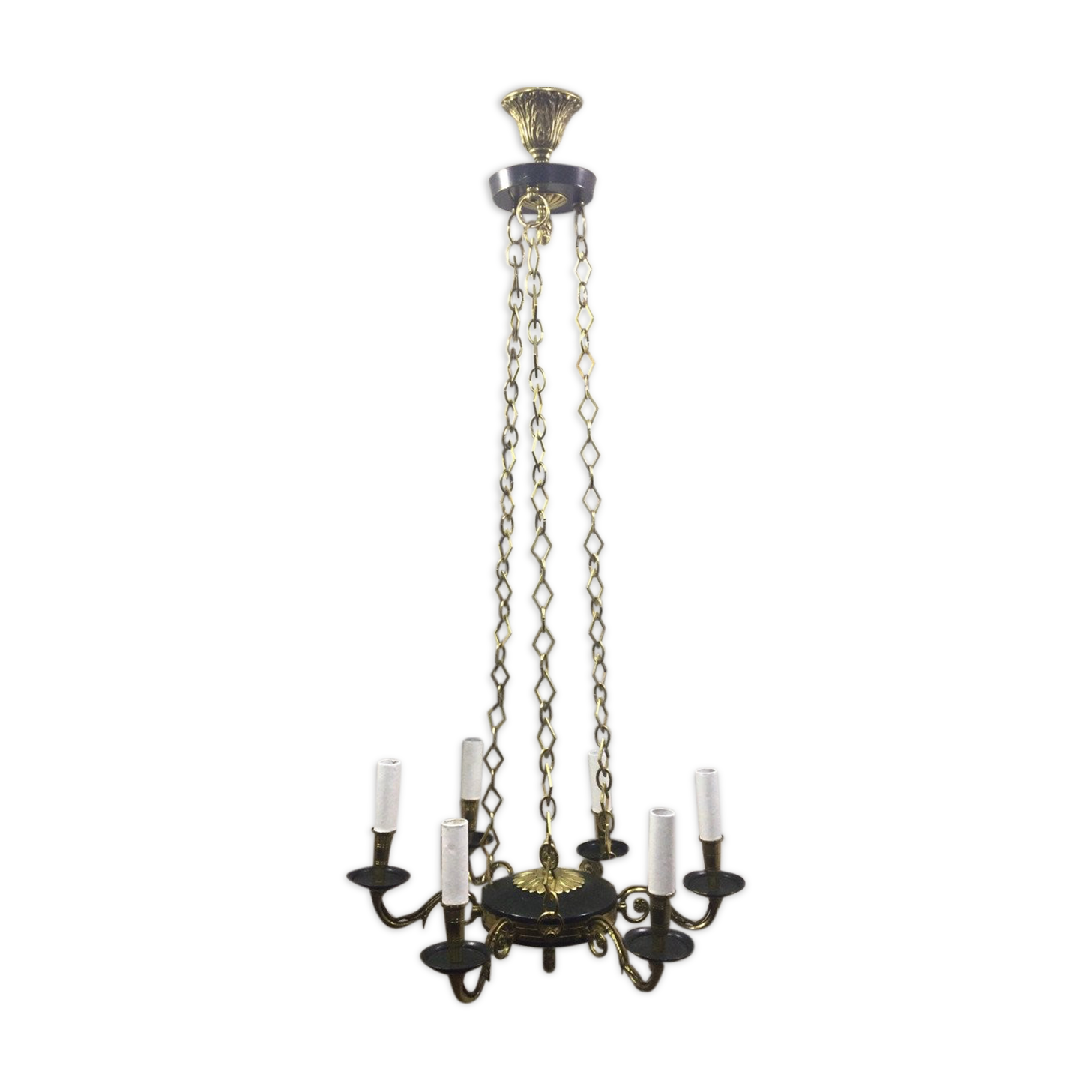 Empire chandelier with 6 lights