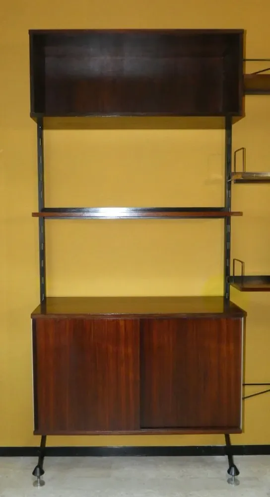 Modular library Urio in teak by Ico & Luisa Parisi for MIM, Rome, 1960s.