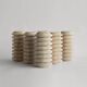 Layered travertine vase