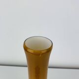 Scandinavian vase in opaque yellow glass, 1960s, vintage