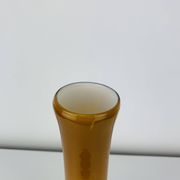 Scandinavian vase in opaque yellow glass, 1960s, vintage