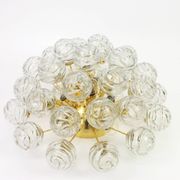 Spectacular Sputnik ceiling light with glass snowballs by Doria, Germany, 1970s