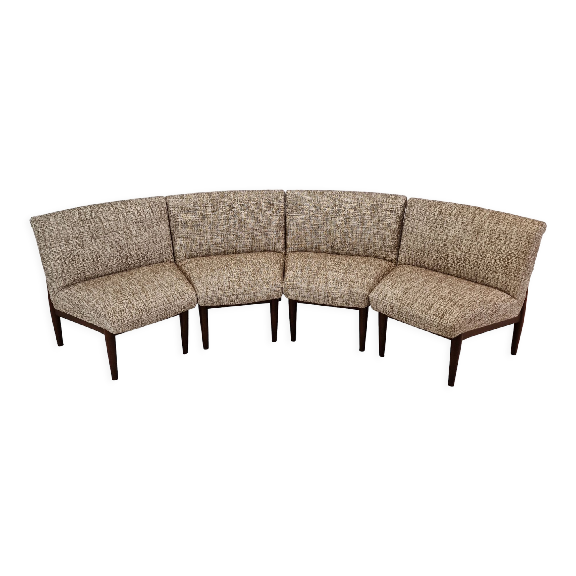 Mid-century round bench in teak Denmark 1960s