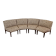 Mid-century round bench in teak Denmark 1960s
