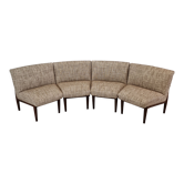 Mid-century round bench in teak Denmark 1960s