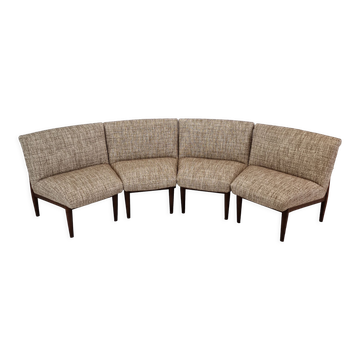 Mid-century round bench in teak Denmark 1960s