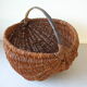 Old basket in wicker and wood Normandy deco kitchen farm normande 38 cm