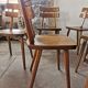 Set de 6 chaises tout bois 1960