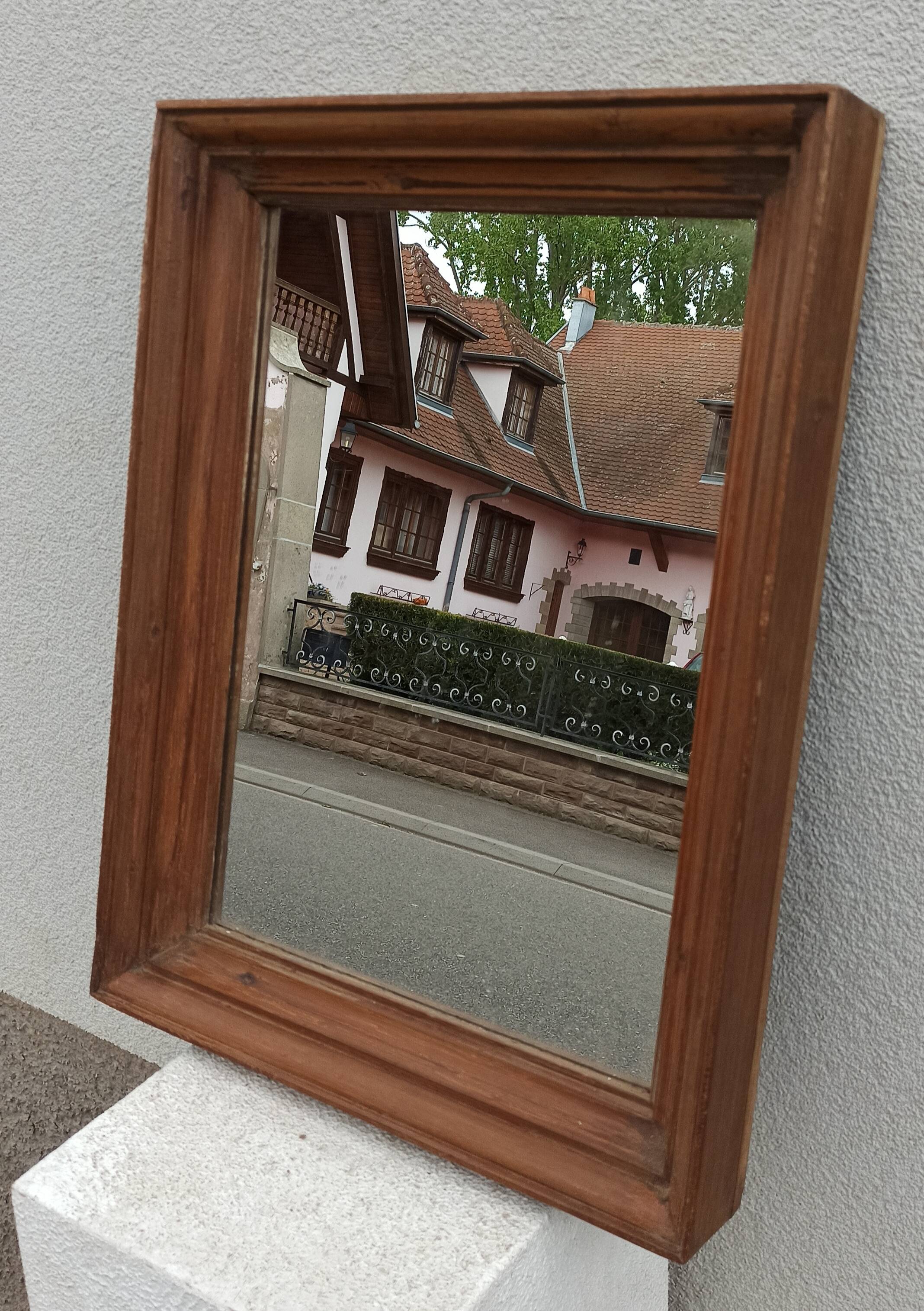 Old wooden mirror