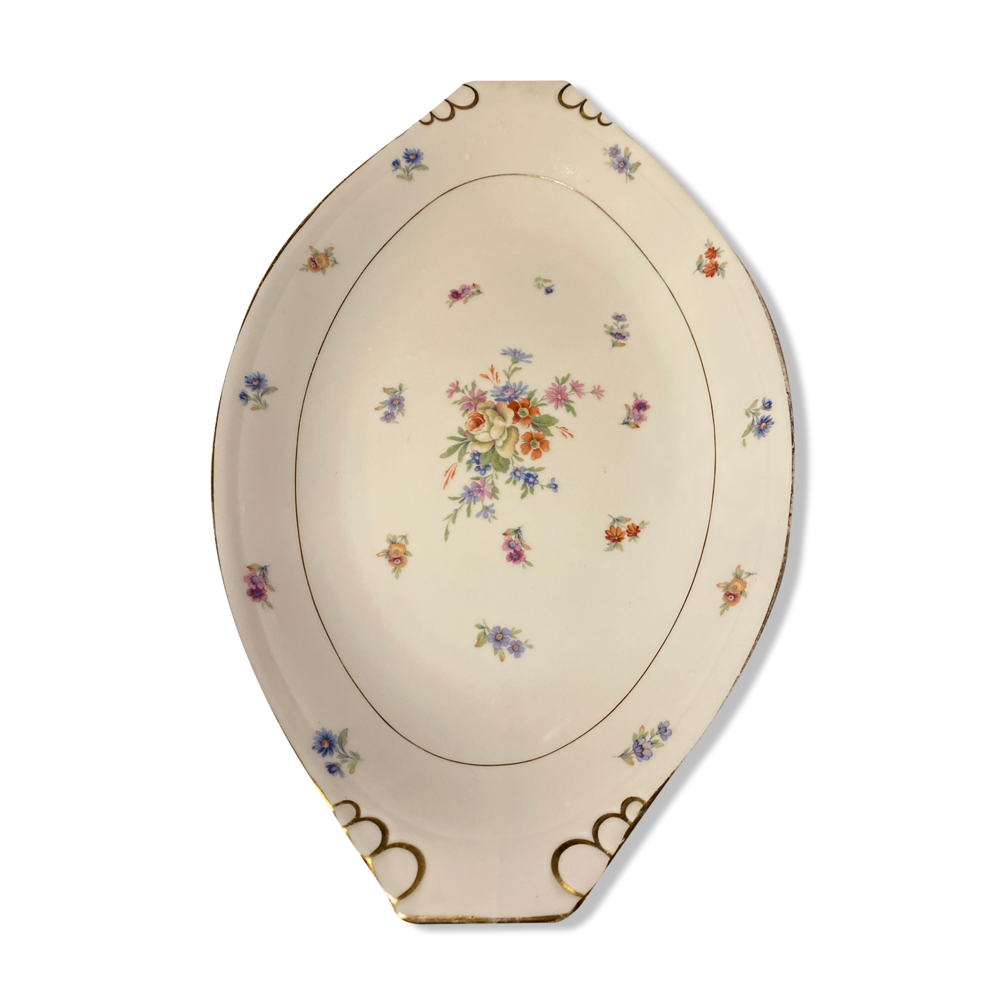 Oval dish porcelain of Limoges