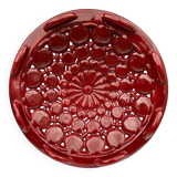 Burgundy braided ceramic bowl