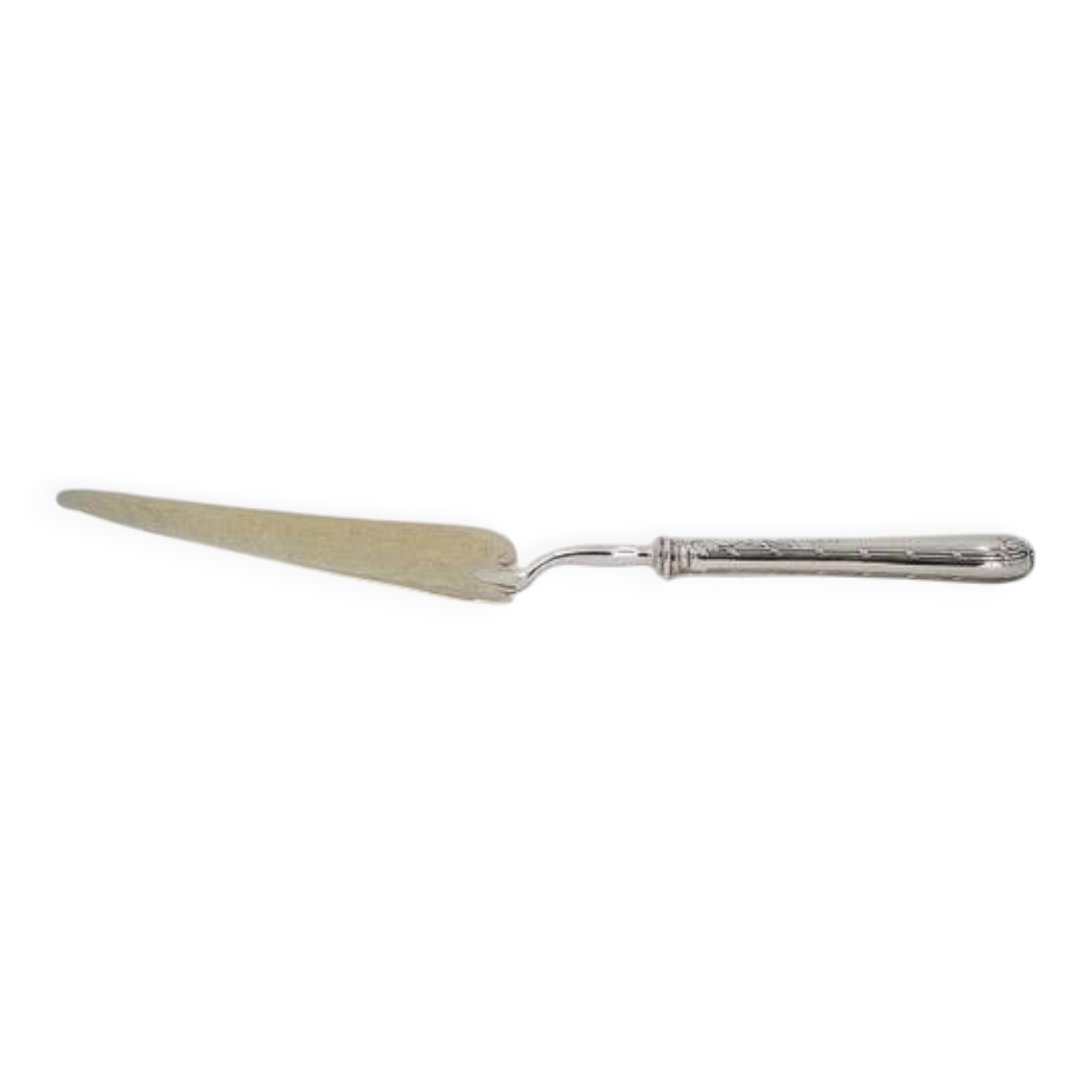 Christofle Rubans model, very beautiful cake server, engraved.