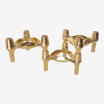 Set of golden Nagel BMF candle holders