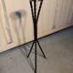 Standing ashtray wrought iron base cast aluminum ashtray