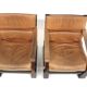 Set of 2 Scandinavian Nelo leather armchairs, Norway, 1970