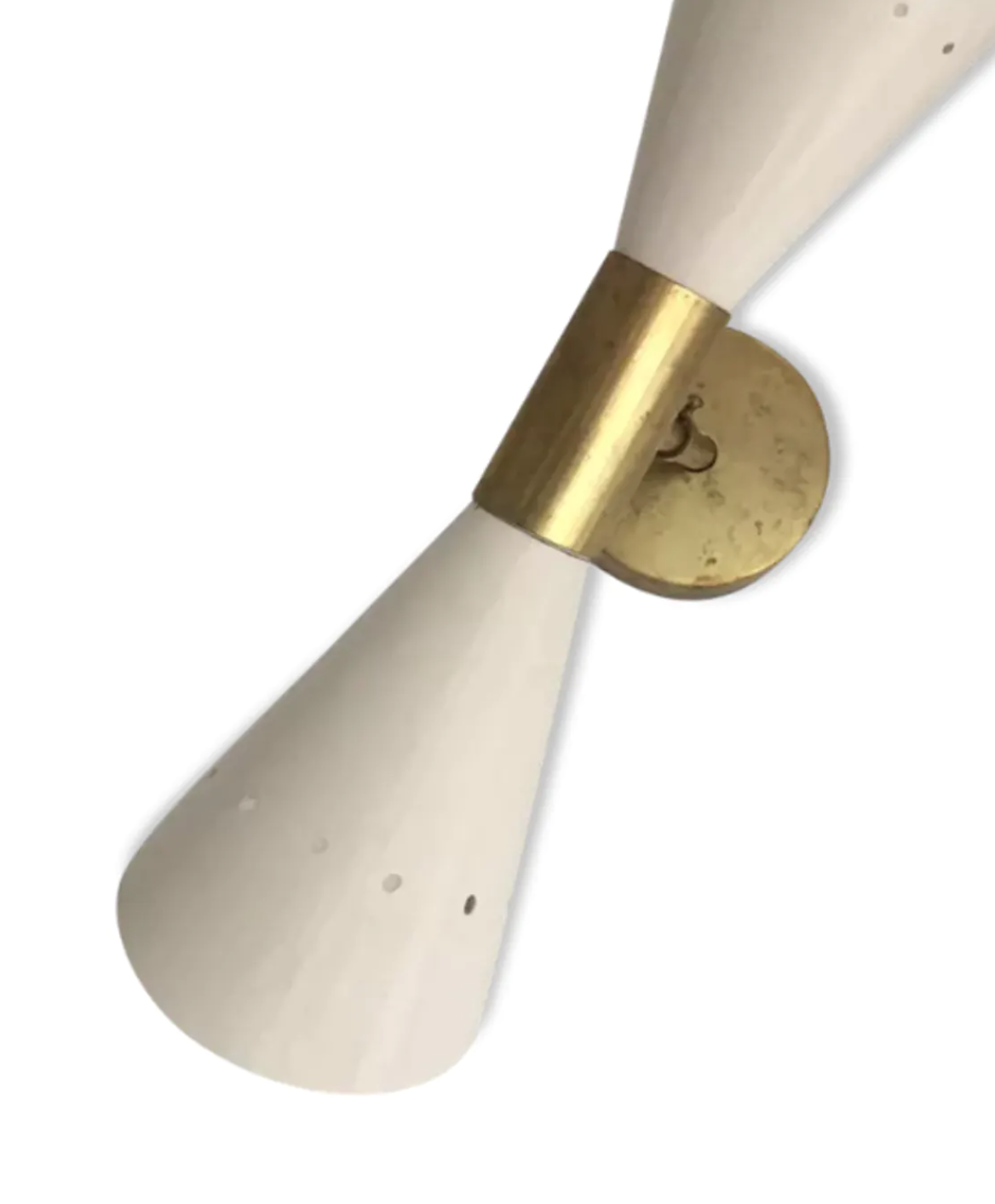 Pair butterfly sconces in ivory white style 1950s