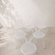 Garden chair "Cœur" attributed to Mathieu Matégot, perforated metal, years