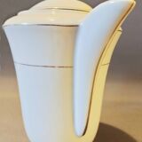 Coffee maker white porcelain gold border Snake porcelain