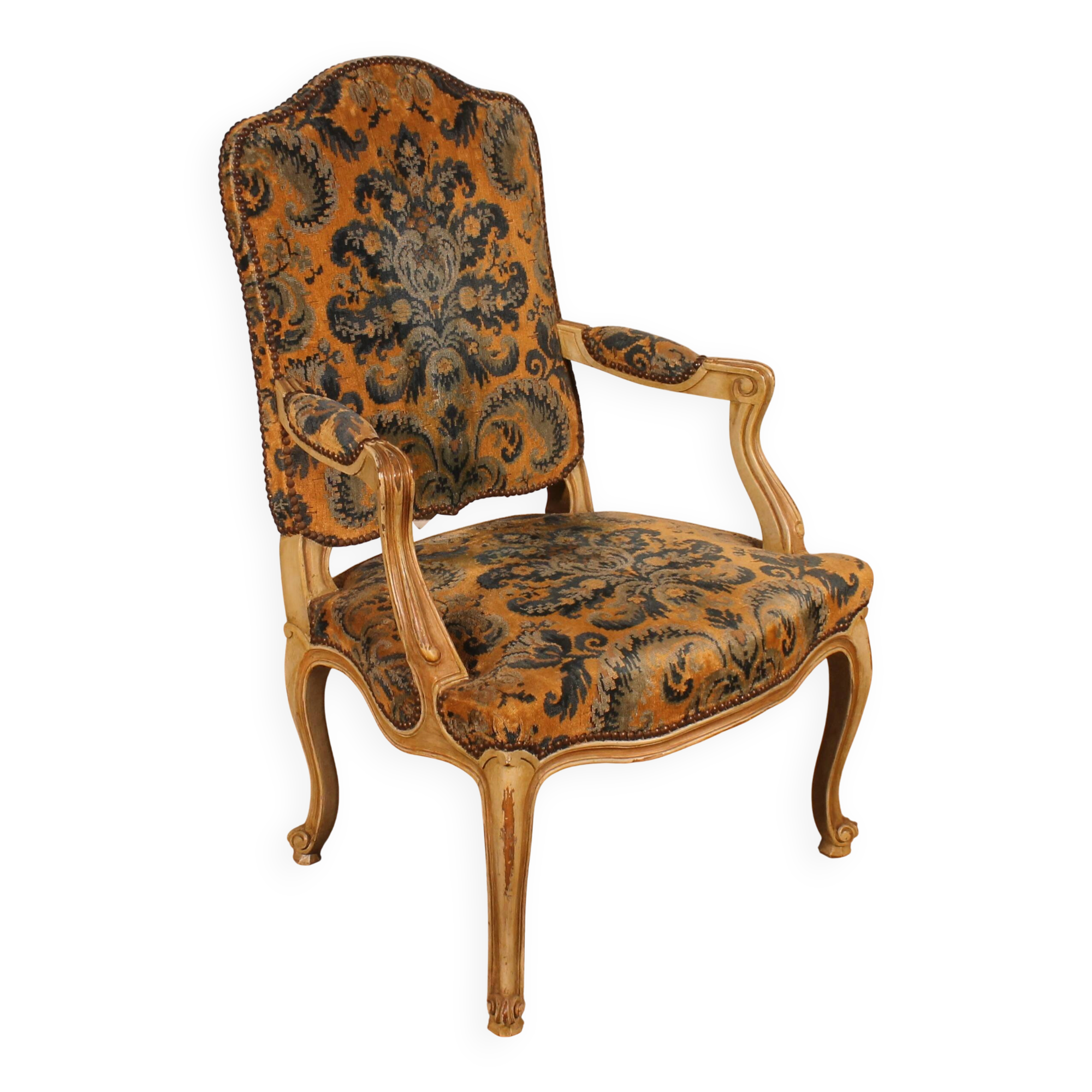 carved armchair with a Louis XV style - 19th century