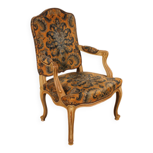 Fauteuil sculpté rechampi - style louis