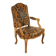 fauteuil sculpté rechampi de style louis XV -19° siècle