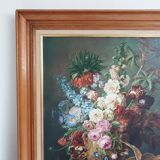 Tableau toile encadrée  Moise Jacobber fleurs et fruits 1837
