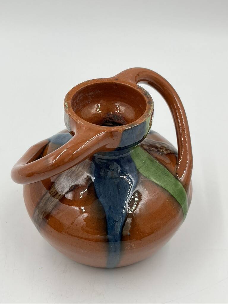 Set of 4 Flemish art nouveau stoneware