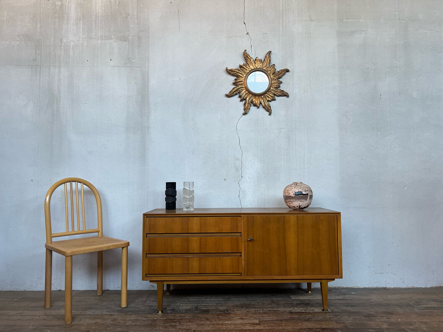 Sideboard vintage tv furniture 1950 Scandinavian