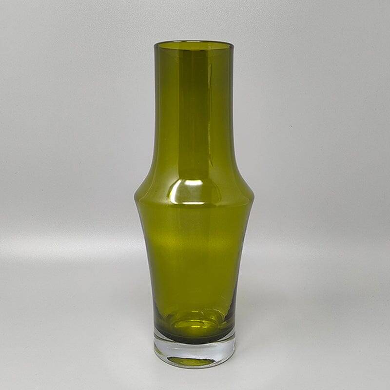 1970s Astonishing Green Vase #1376 by Tamara Aladin Vase for Riihimaki/Riih