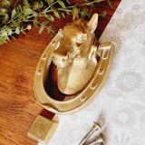 Solid brass horse door knocker